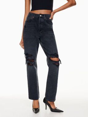 AGOLDE '90s Jean Mid-rise Relaxed Black Jeans - Size 28